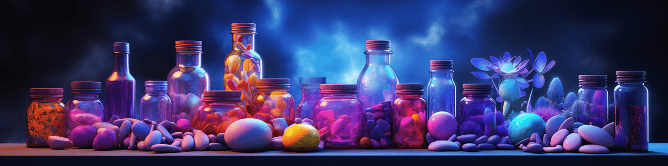 image of different drug pills on a surface