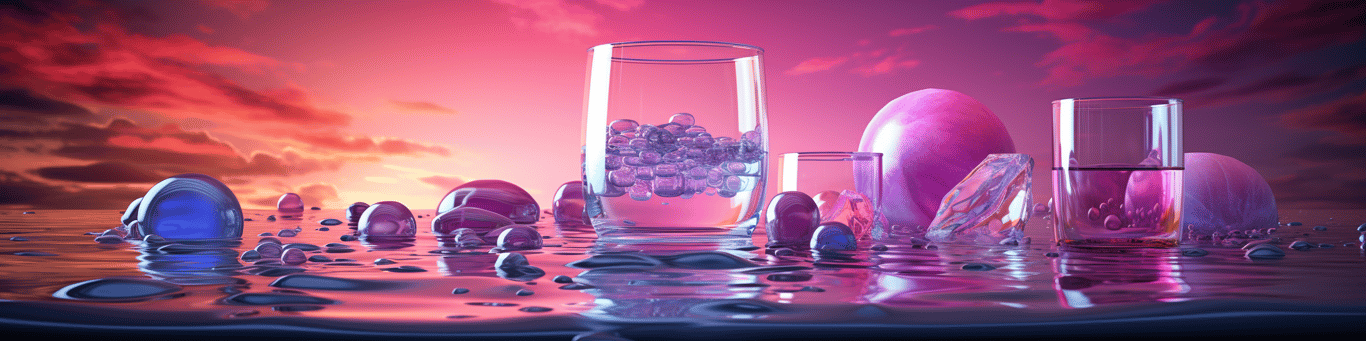 image of drug pills surrounding a glass of water symbolizing drug consumption