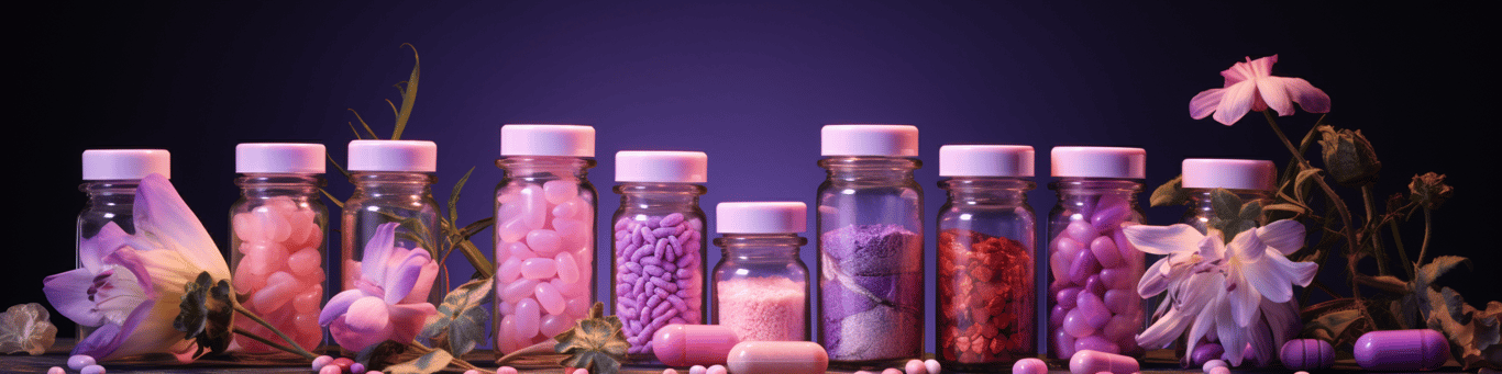 image of different drug pills on a surface