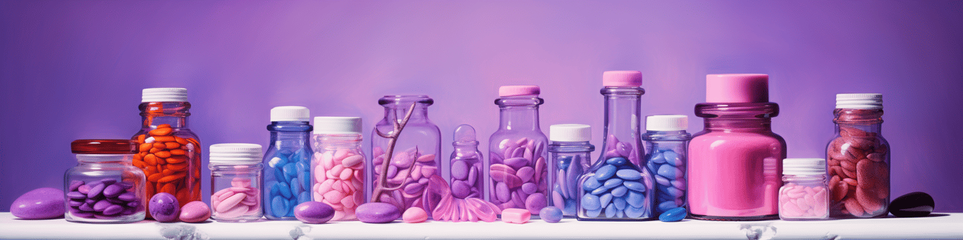 image of different drug pills on a surface