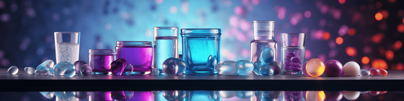 image of drug pills surrounding a glass of water symbolizing drug consumption