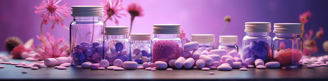 image of different drug pills on a surface