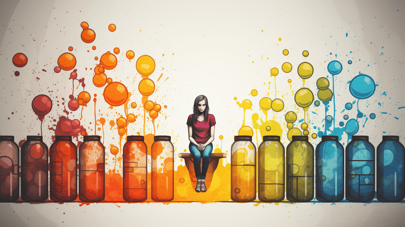 abstract image of a patient experiencing side effect