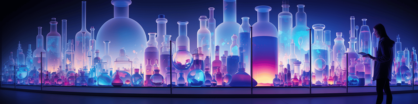 image of a doctor in a lab doing drug, clinical research