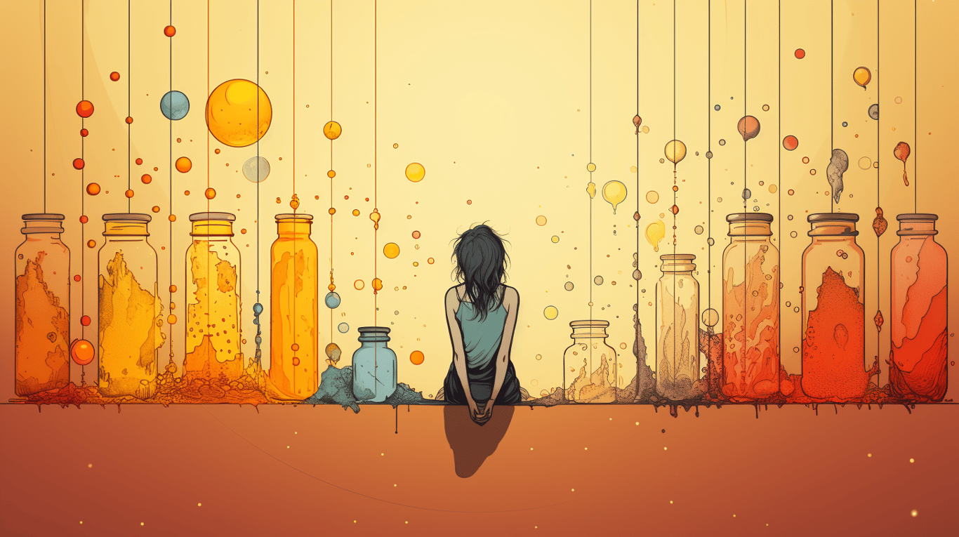 abstract image of a patient experiencing side effect