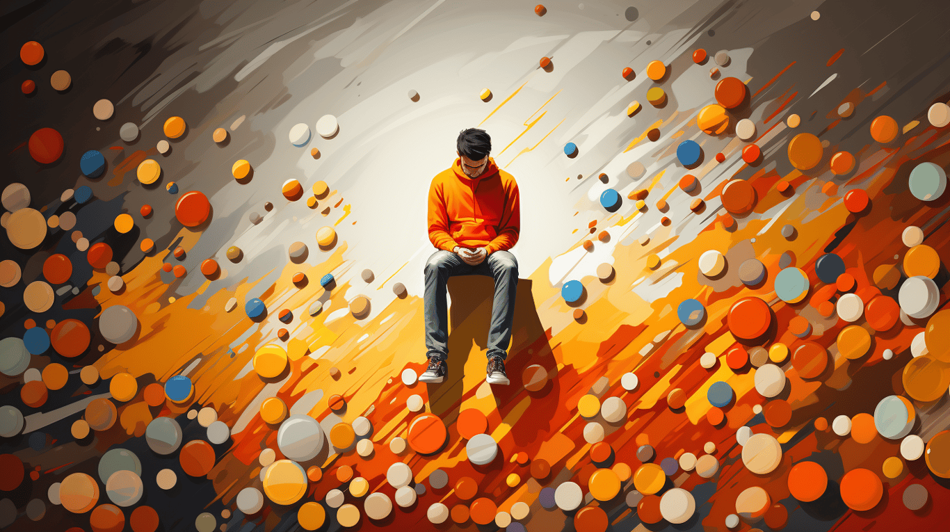 abstract image of a patient experiencing side effect