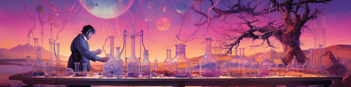 image of a doctor in a lab doing drug, clinical research