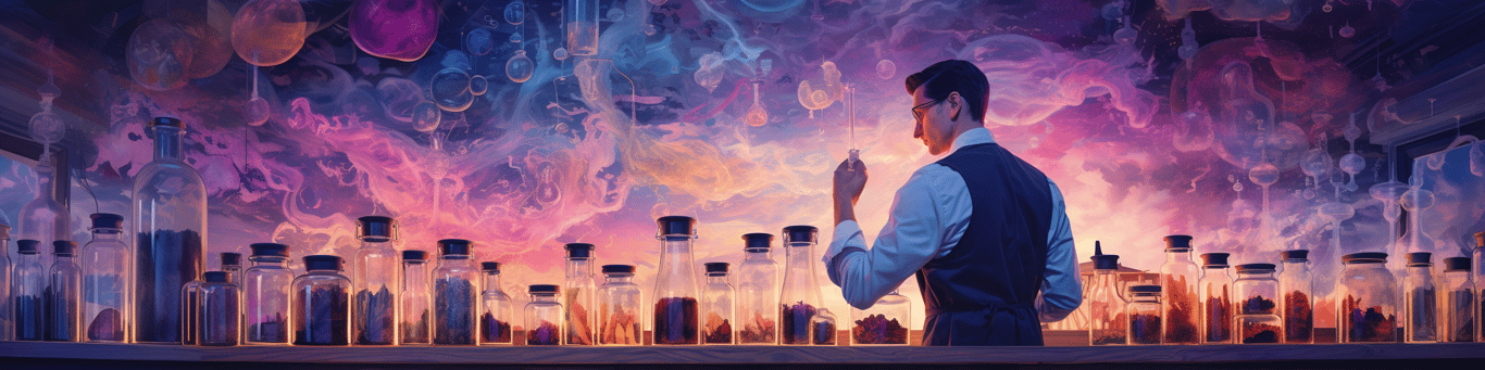 image of a doctor in a lab doing drug, clinical research