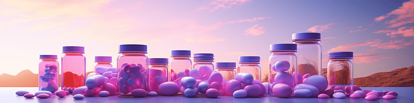 image of different drug pills on a surface