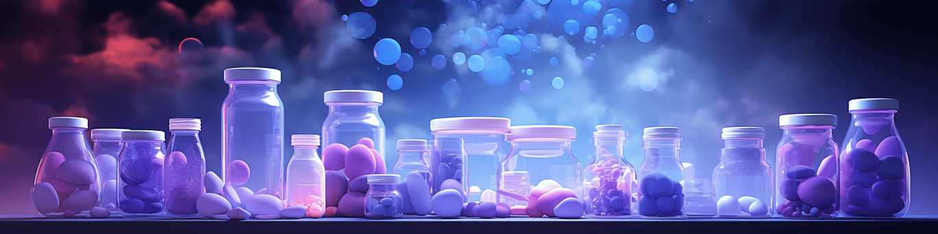 image of different drug pills on a surface