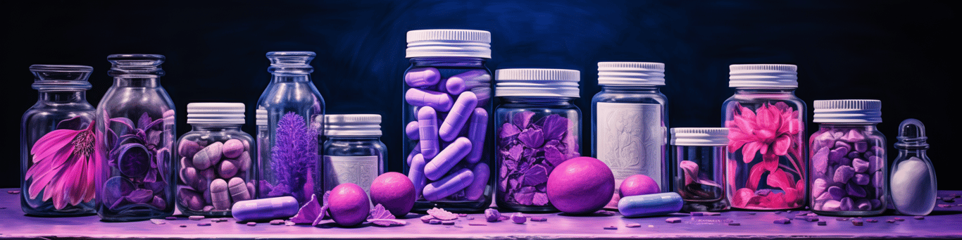 image of different drug pills on a surface