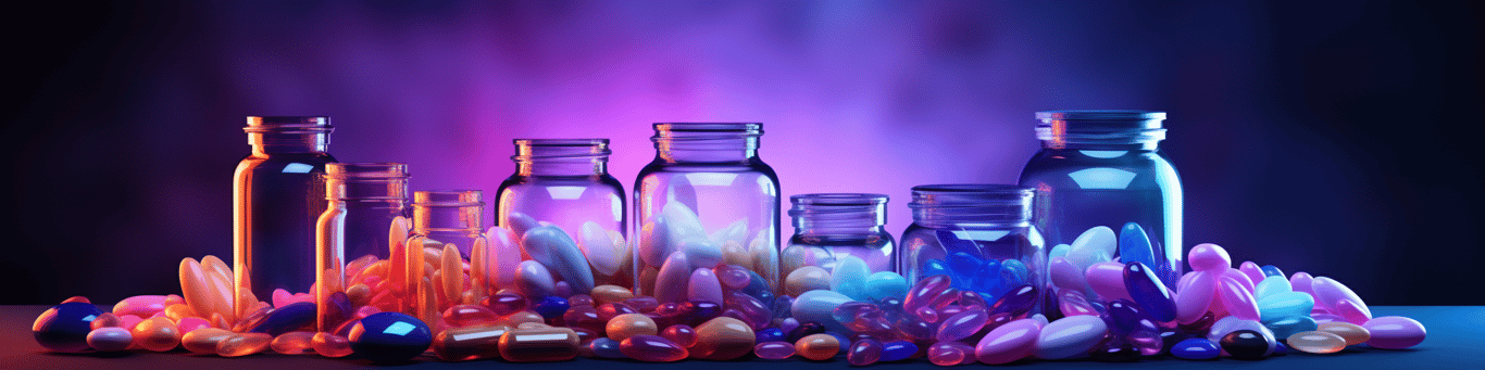 image of different drug pills on a surface