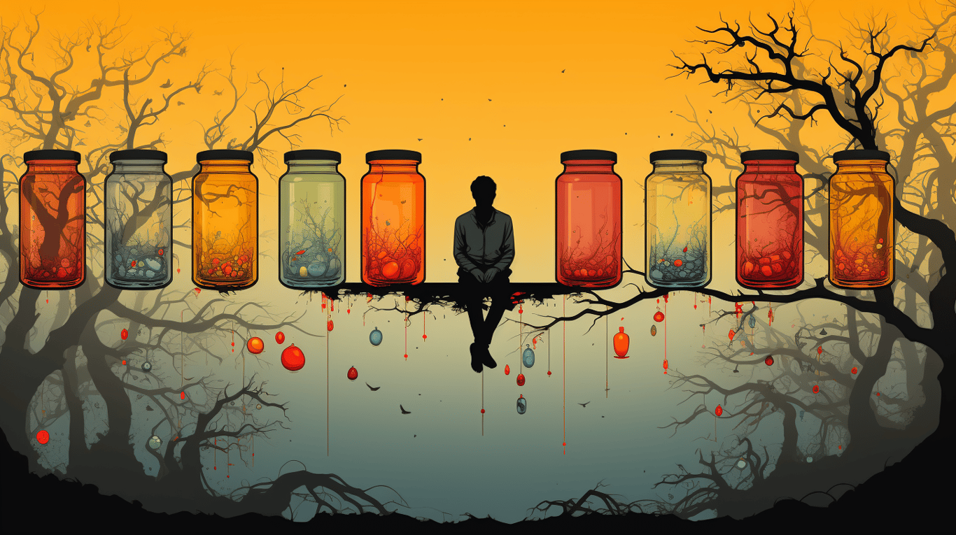 abstract image of a patient experiencing side effect