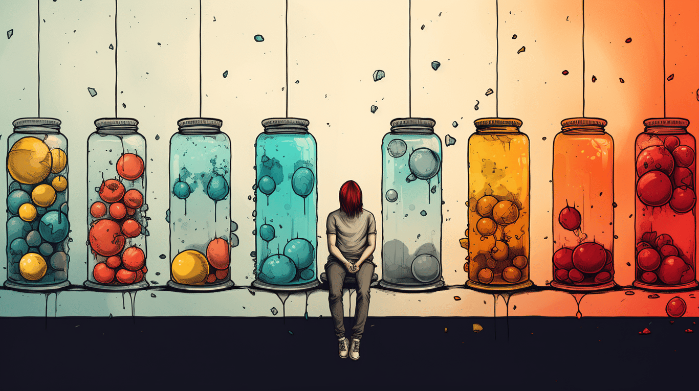 abstract image of a patient experiencing side effect