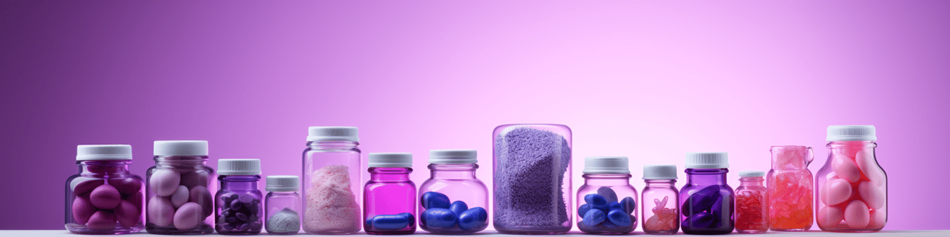 image of different drug pills on a surface