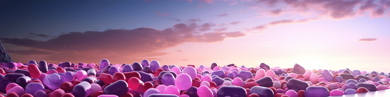 image of different drug pills on a surface