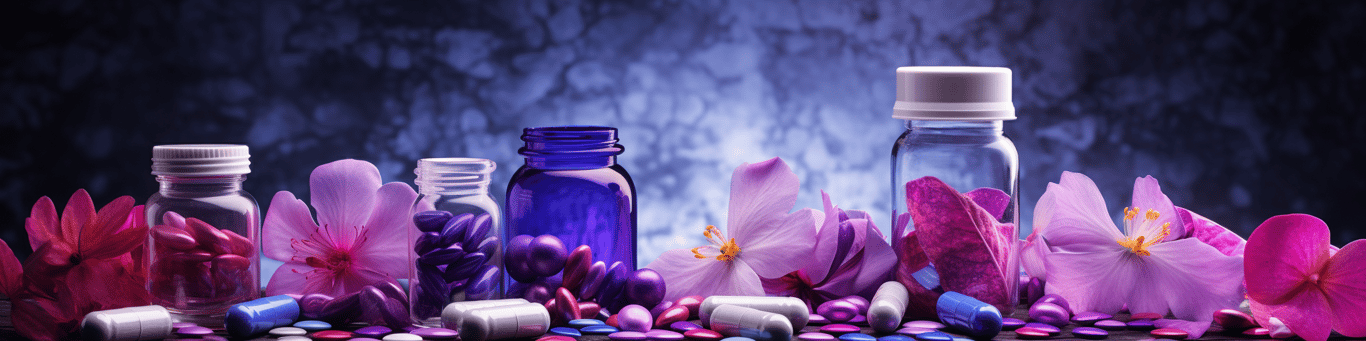 image of different drug pills on a surface