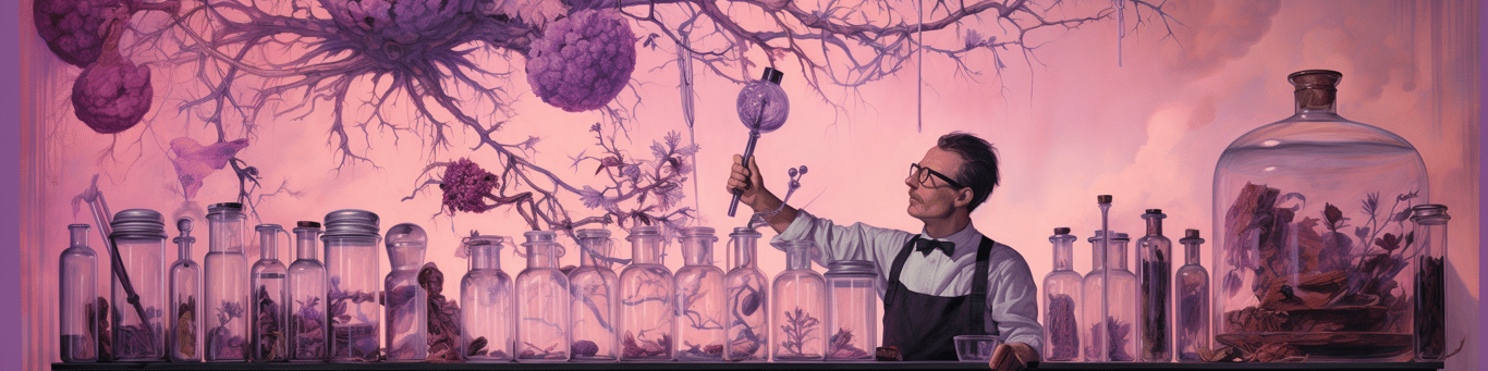 image of a doctor in a lab doing drug, clinical research