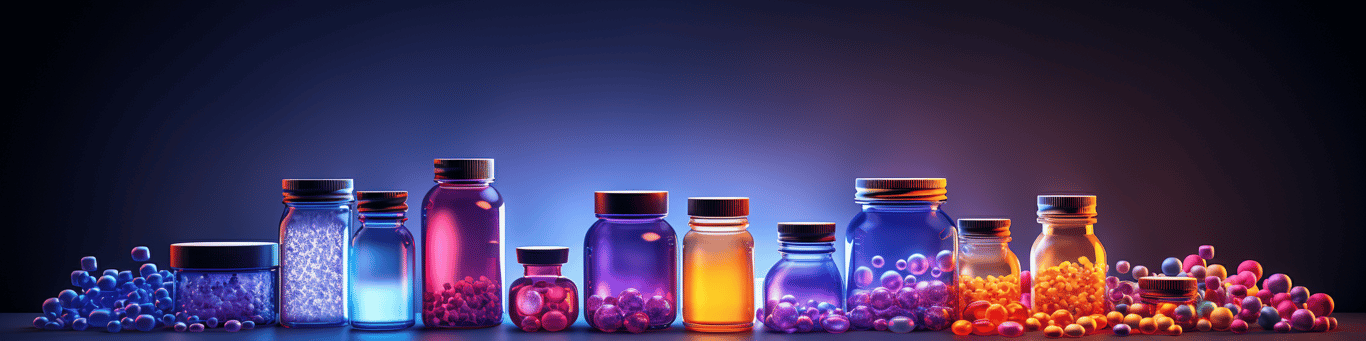 image of different drug pills on a surface