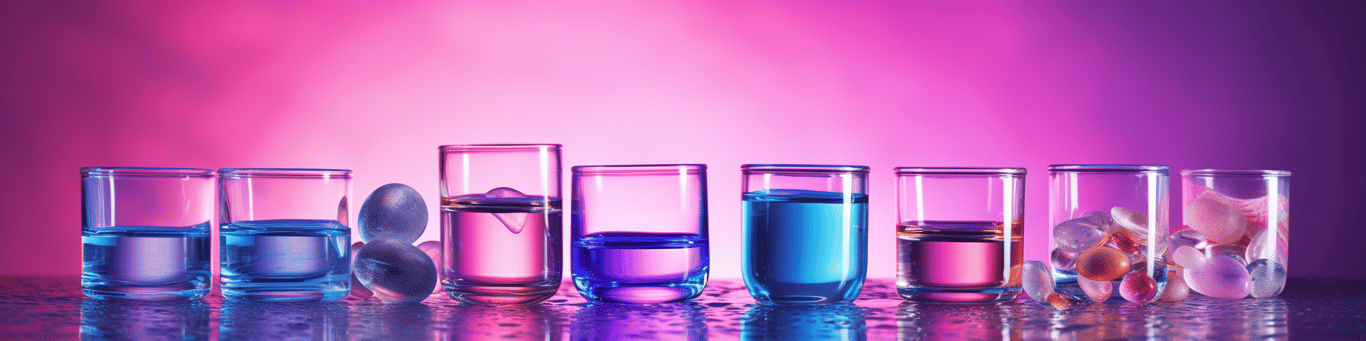 image of drug pills surrounding a glass of water symbolizing drug consumption