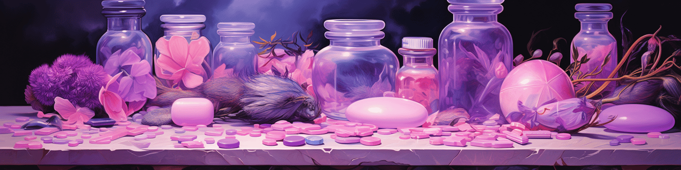 image of different drug pills on a surface