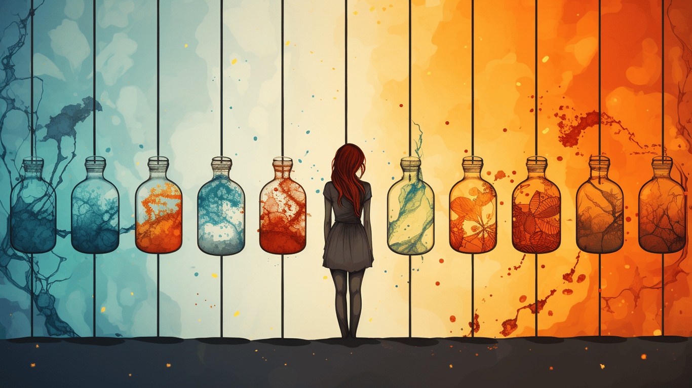 abstract image of a patient experiencing side effect