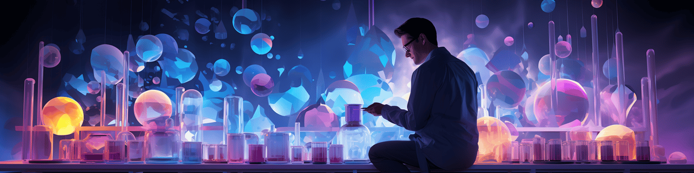 image of a doctor in a lab doing drug, clinical research