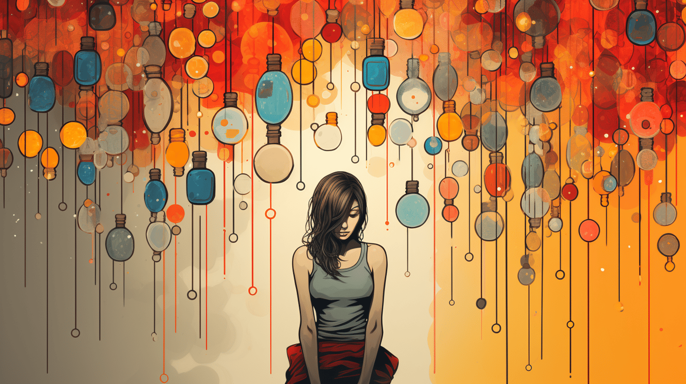 abstract image of a patient experiencing side effect