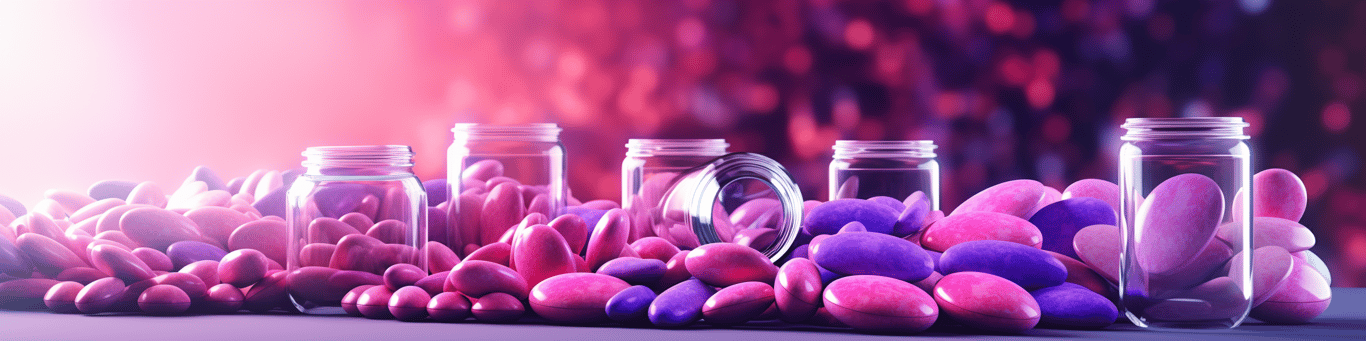 image of different drug pills on a surface