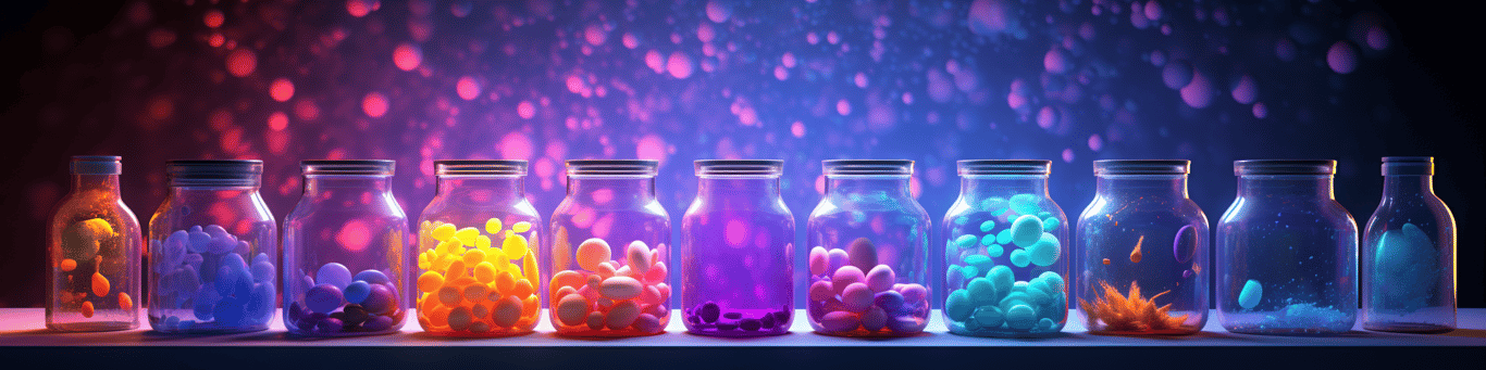 image of different drug pills on a surface