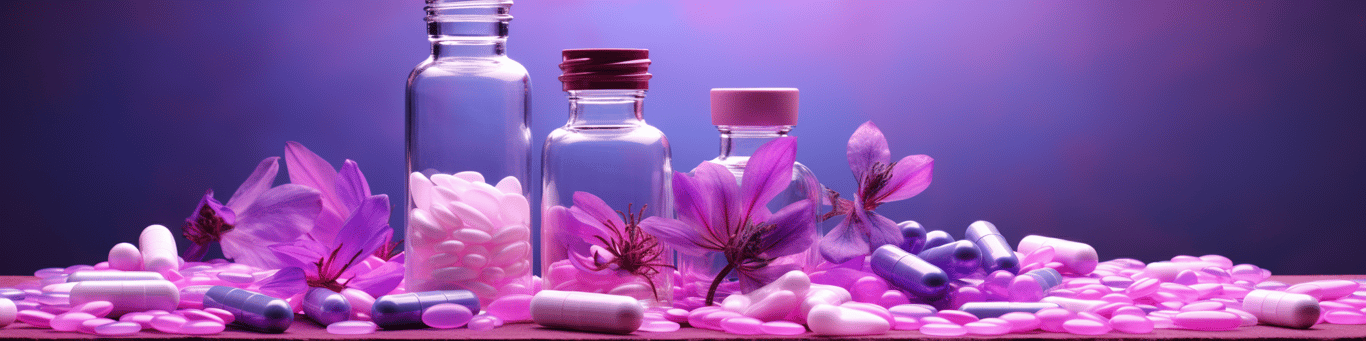 image of different drug pills on a surface