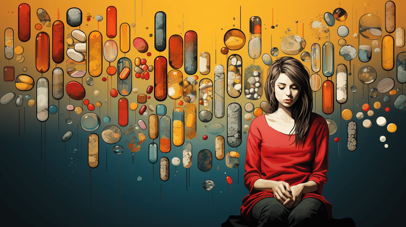 abstract image of a patient experiencing side effect