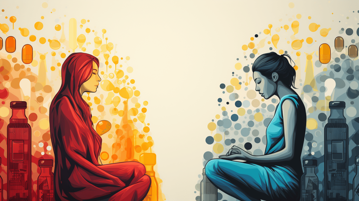 abstract image of a patient experiencing side effect