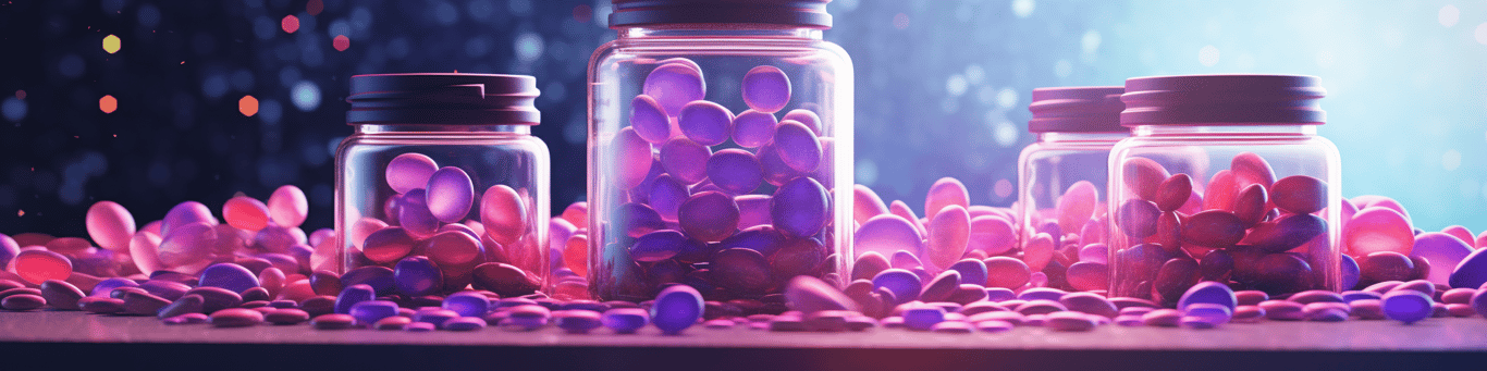 image of different drug pills on a surface