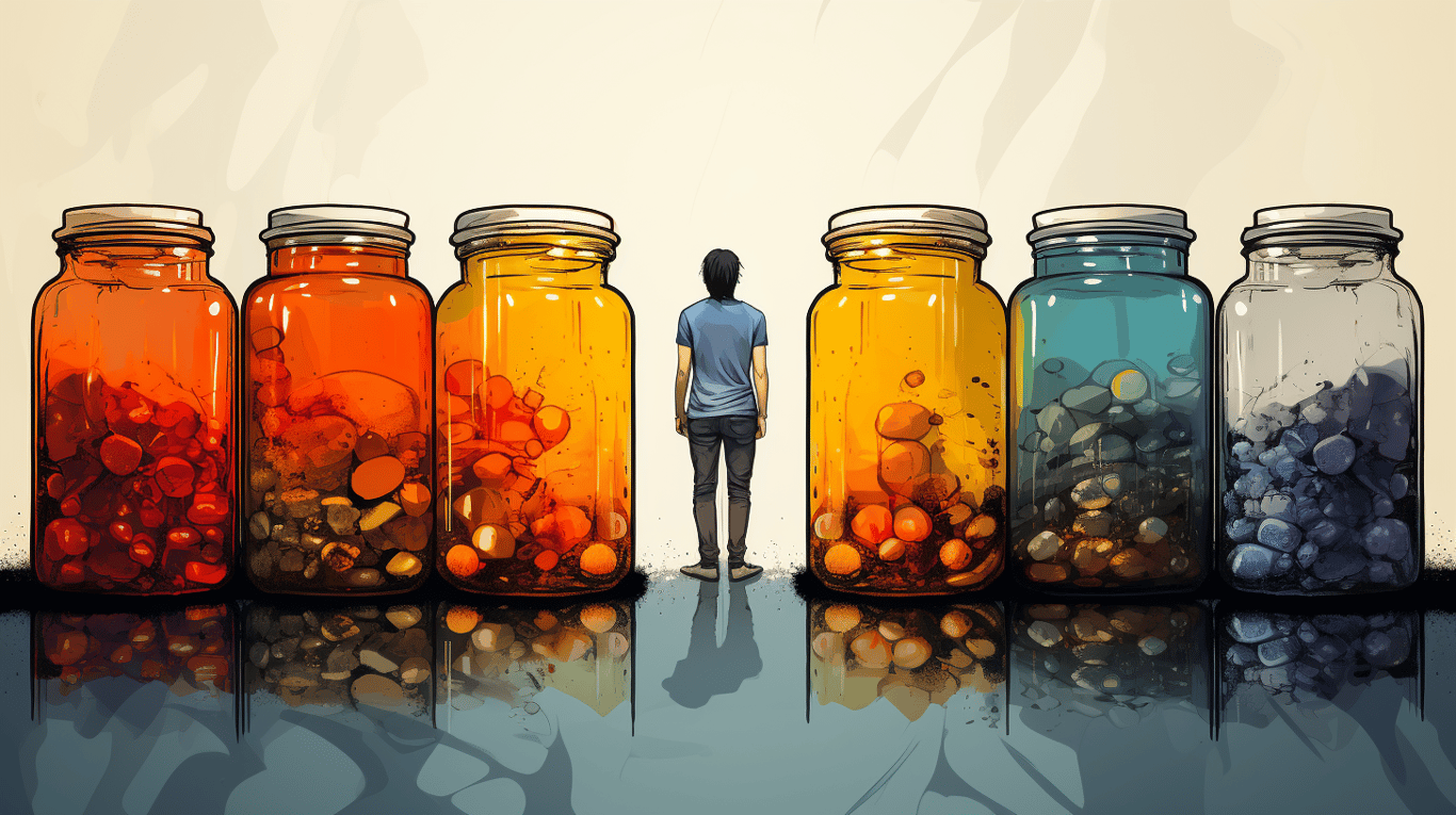 abstract image of a patient experiencing side effect