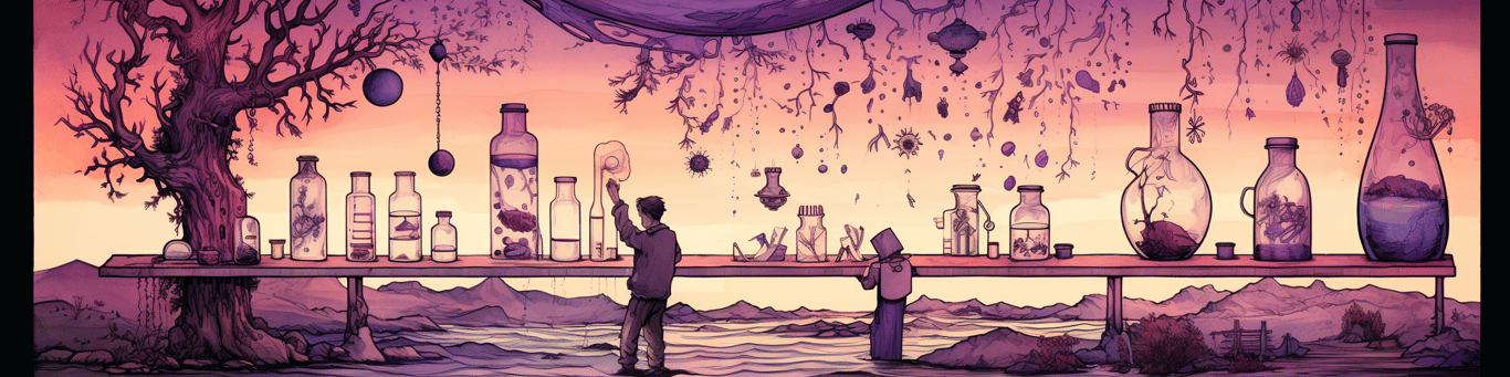 image of a doctor in a lab doing drug, clinical research