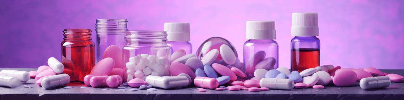 image of different drug pills on a surface