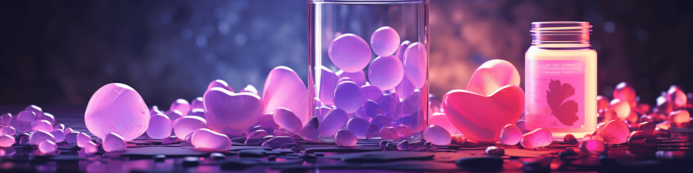 image of drug pills surrounding a glass of water symbolizing drug consumption
