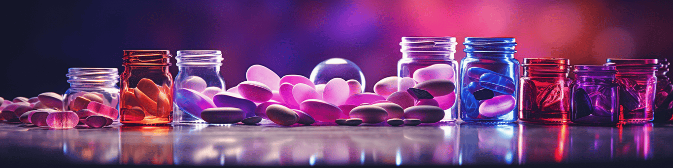 image of different drug pills on a surface