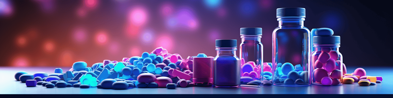 image of different drug pills on a surface