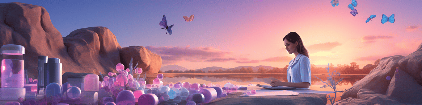 image of a doctor in a lab doing drug, clinical research