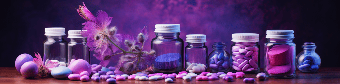 image of different drug pills on a surface