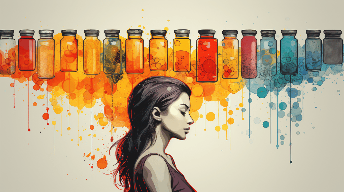 abstract image of a patient experiencing side effect