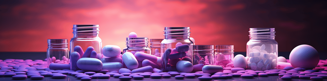 image of different drug pills on a surface