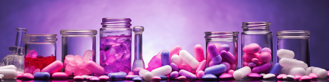 image of different drug pills on a surface