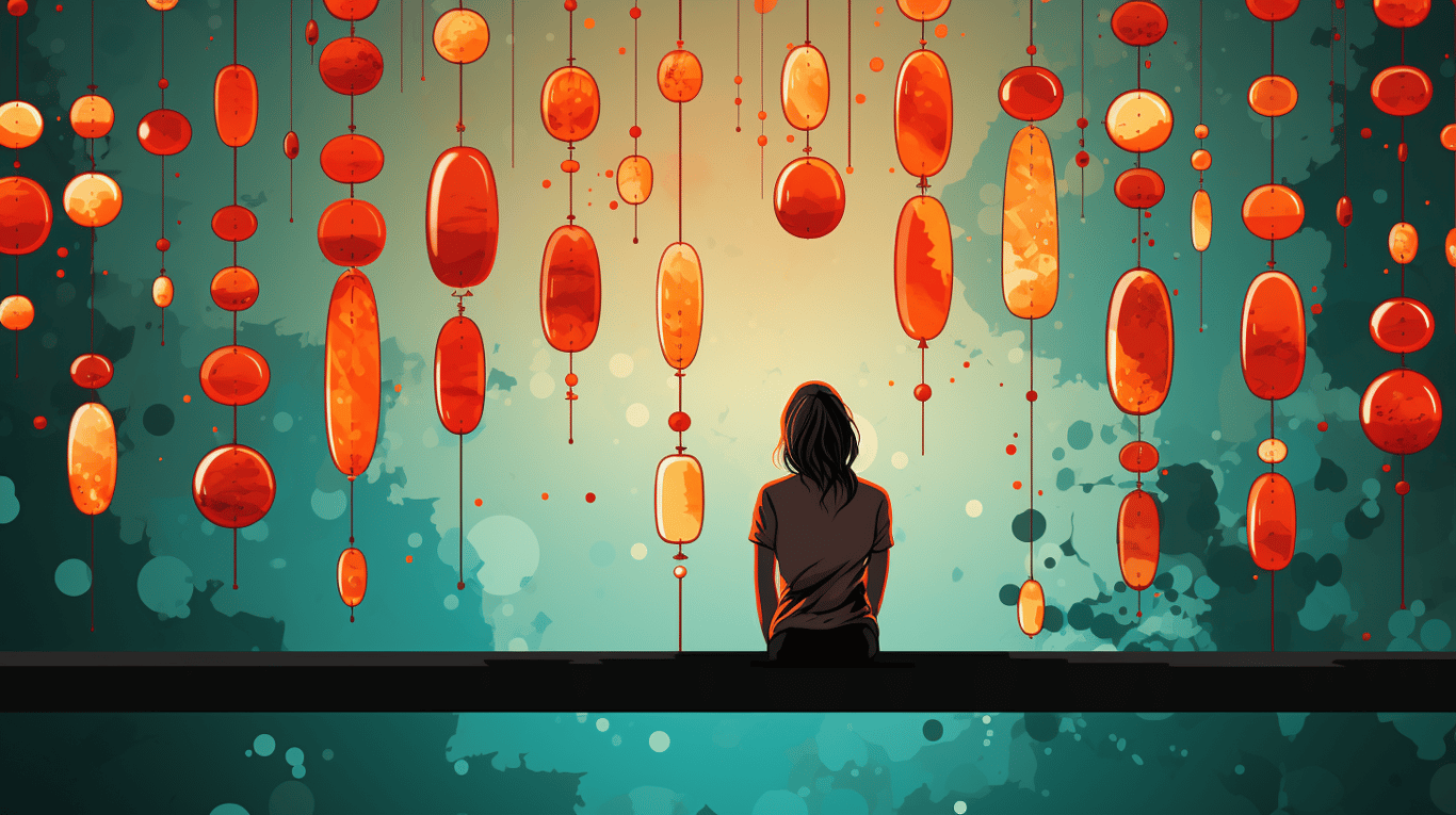 abstract image of a patient experiencing side effect