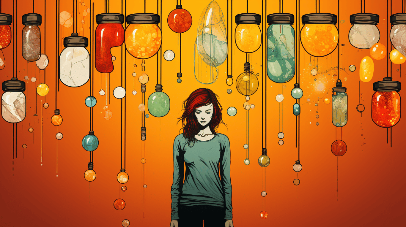 abstract image of a patient experiencing side effect