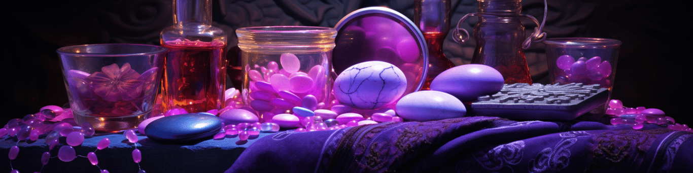 image of different drug pills on a surface