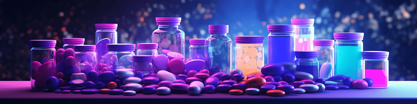 image of different drug pills on a surface