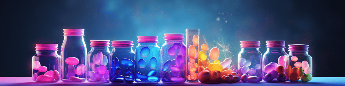 image of different drug pills on a surface